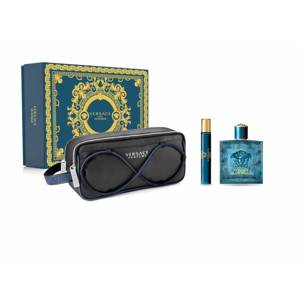 Men's Perfume Set Versace Eros EDP 3 Pieces